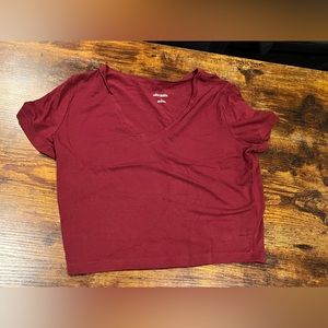 Burgundy Cropped Top
